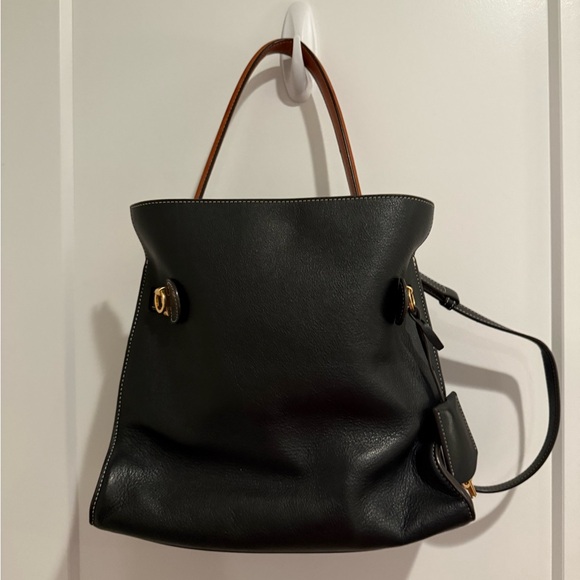 Tory Burch Lee Radziwill Black and Brown Shoulder Bag - Picture 8 of 14